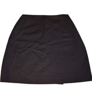 Cache Wool‎ Faux Wrap Pencil Skirt Charcoal Gray 6
